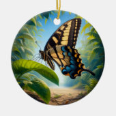 Charming Bahaman Swallowtail Butterfly Keepsake セラミックオーナメント (正面)