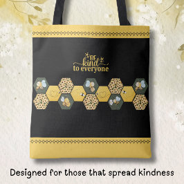 Charming Be Kind to Everyone Bumble Bee Tote Bag トートバッグ