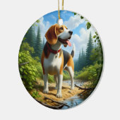 Charming Beagle Keepsake セラミックオーナメント (左)