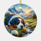 Charming Bernese Mountain Dog Keepsake セラミックオーナメント (正面)