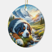 Charming Bernese Mountain Dog Keepsake セラミックオーナメント (左)