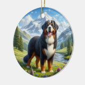 Charming Bernese Mountain Dog Keepsake セラミックオーナメント (左)
