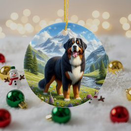 Charming Bernese Mountain Dog Keepsake セラミックオーナメント