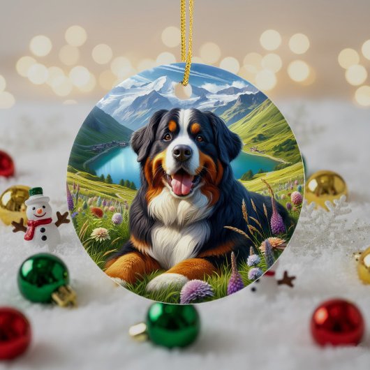 Charming Bernese Mountain Dog Keepsake セラミックオーナメント