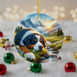 Charming Bernese Mountain Dog Keepsake セラミックオーナメント