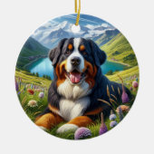Charming Bernese Mountain Dog Keepsake セラミックオーナメント (正面)