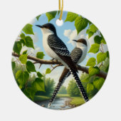 Charming Black-billed Cuckoo Keepsake セラミックオーナメント (正面)