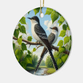 Charming Black-billed Cuckoo Keepsake セラミックオーナメント (左)