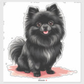 Charming Black Pomeranian Dog シール (シート)