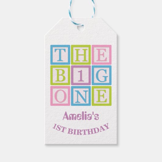 Charming Blocks Pattern The Big One ギフトタグ (正面)