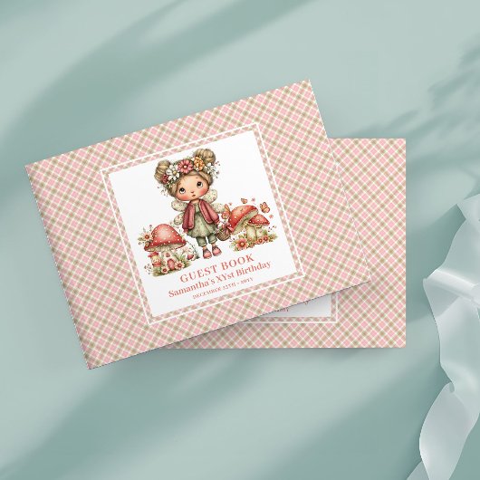 Charming Blush Fairy Birthday Guest Book ゲストブック
