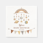 Charming Boho Gender Neutral Baby Shower スタンダードカクテルナプキン (正面)