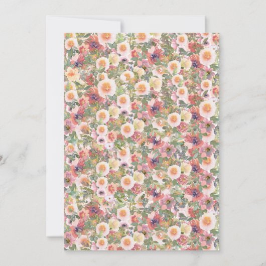 Charming Botanical Floral Wedding Invitation 招待状 (裏面)