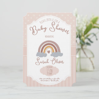 Charming Bubblegum Delight Baby Shower Invitations 招待状