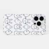 CHARMING BUNNIES AND CHICKS ILLUSTRATION iPhoneケース (裏面横)