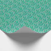 Charming candy cane and heart pattern ラッピングペーパー (角)