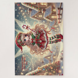 Charming Candy Cane Christmas Fairy ジグソーパズル