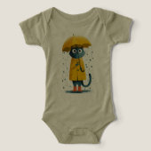 Charming Cartoon Cat Raincoat Bodysuit (デザイン正面)