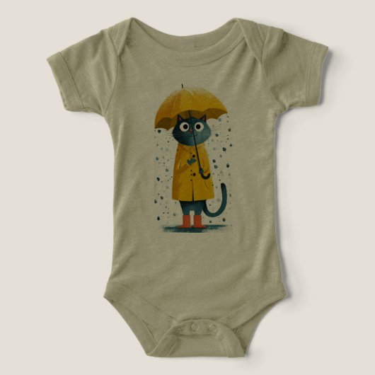 Charming Cartoon Cat Raincoat Bodysuit (デザイン正面)