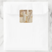 Charming Cat Harpist – Sticker スクエアシール (バッグ)