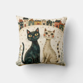 Charming Cats Throw Pillow クッション (正面)