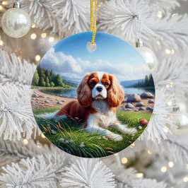 Charming Cavalier King Charles Spaniel Keepsake セラミックオーナメント