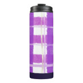 Charming Checks in Lilac and White タンブラー (正面)