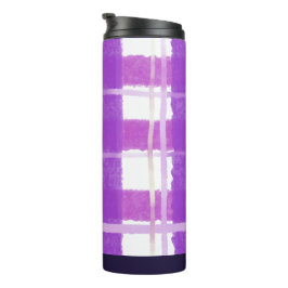 Charming Checks in Lilac and White タンブラー