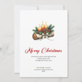 Charming Christmas candles holly berries card シーズンカード (正面)