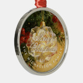 Charming Christmas Ornament Shaped Like a Rose メタルオーナメント (右)