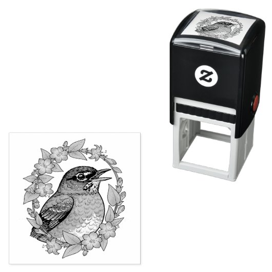 Charming Connecticut Bird With Mirabilis セルフインキングスタンプ (インサイチュ)