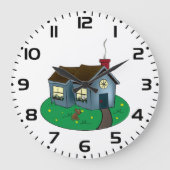 Charming Cottage Style House with Garden ラージ壁時計 (正面)