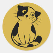 Charming Custom Cat Sticker for Cute Creative Proj ラウンドシール (正面)