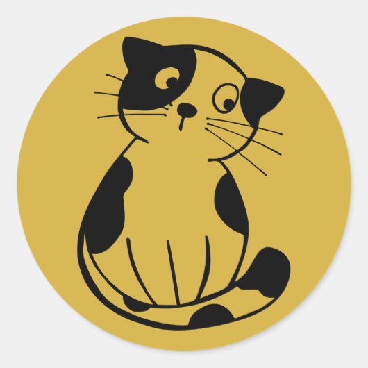 Charming Custom Cat Sticker for Cute Creative Proj ラウンドシール (正面)