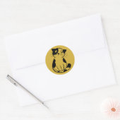 Charming Custom Cat Sticker for Cute Creative Proj ラウンドシール (封筒)