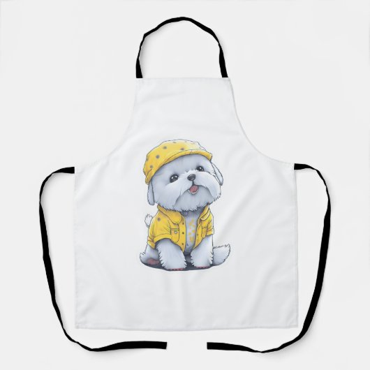 Charming cute dog エプロン (正面)