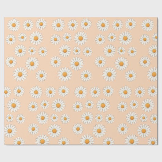 Charming Daisy Pattern – Floral Gift  ラッピングペーパー (フラット)