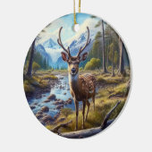 Charming Deer Animal Keepsake セラミックオーナメント (左)