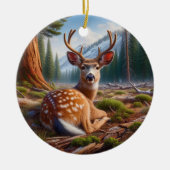 Charming Deer Animal Keepsake セラミックオーナメント (正面)