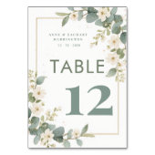 Charming Delicate Flowers & Eucalyptus Wedding テーブルナンバー (裏面)