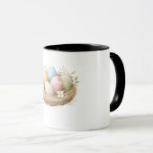 Charming Easter Egg Nest Coffee Mug – Festive Spri マグカップ (正面右)