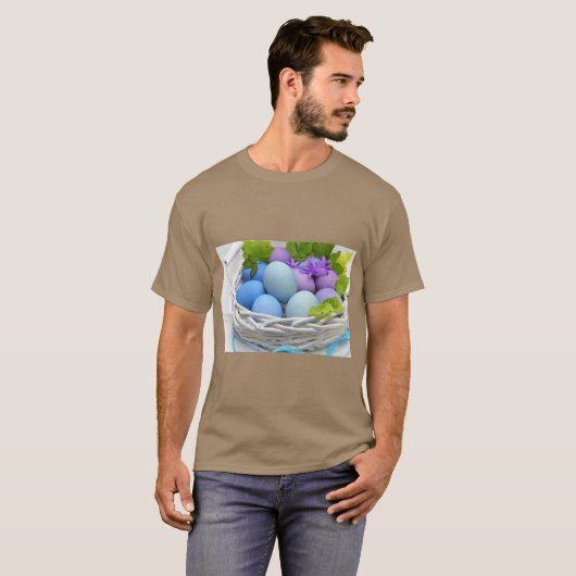 Charming Easter Eggs in Basket Joy Tシャツ (正面フル)