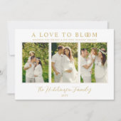 Charming Elegant Love Christmas 3 Photos Collage シーズンカード (正面)