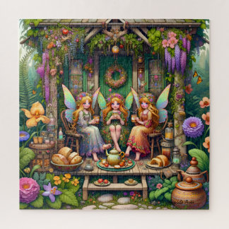 Charming Fairy Cottage Whimsical Garden Tea Party ジグソーパズル