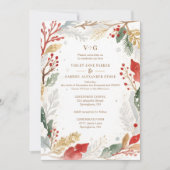 Charming Fall Nature Frame Photo Wedding 招待状 (正面)