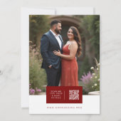 Charming Fall Nature Frame Photo Wedding 招待状 (裏面)