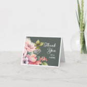 Charming Floral Personalized Thank You Card サンキューカード (正面)