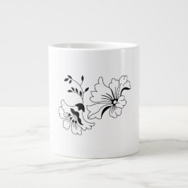 Charming Flower Pattern Artistic Coffee Mug ジャンボコーヒーマグカップ