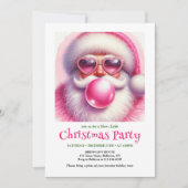 Charming Funny Santa Sunglasses Christmas Invites 招待状 (正面)