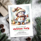 Charming funny snowman invitation printable 招待状